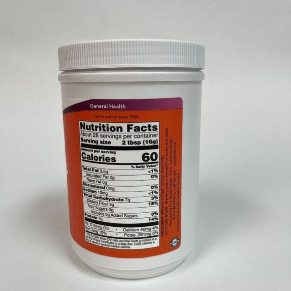 Now Brewer's Yeast Super Food 1 lb. Reduced Bitterness - Expires 02/2026 - Picture 2 of 5